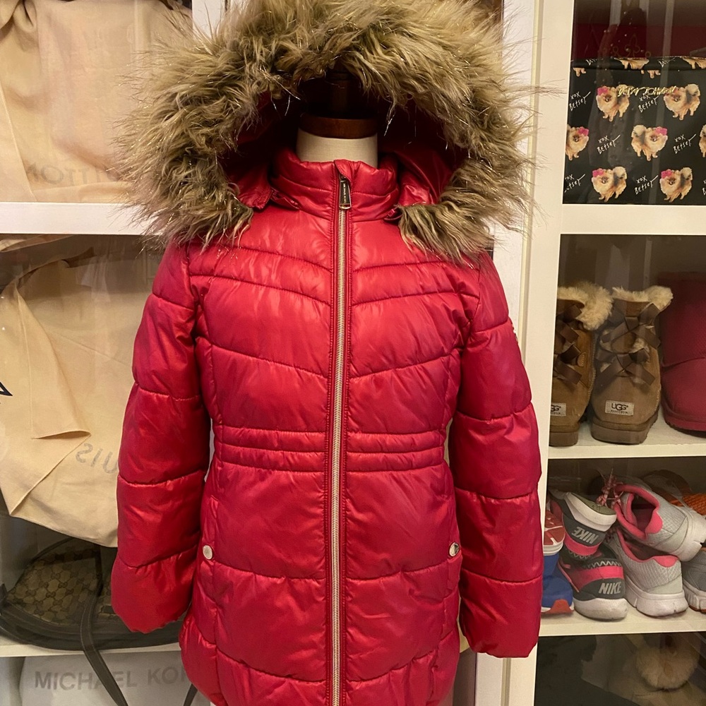 Michael Kors Cherry Red Puffer Jacket